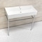 Fauceture 39" Porcelain Console Sink with Stainless Steel Legs (Single-Hole), White/Chrome VPB39171ST - alternate 4